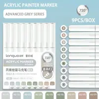 Акрилові маркери Languo Advanced Grey (9 шт.)