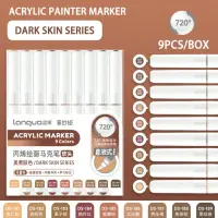 Акрилові маркери Languo Dark Skin (9 шт.)