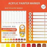 Акрилові маркери Languo Red Yellow (9 шт.)