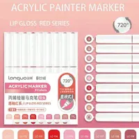 Акрилові маркери Languo Lip Gloss Red (9 шт.)