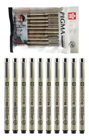 Набір лайнерів Sakura Pigma Micron 10 розмірів