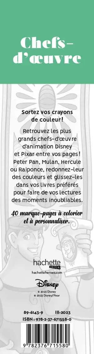 Французька розмальовка-закладка "Chefs d'oeuvre" від Disney