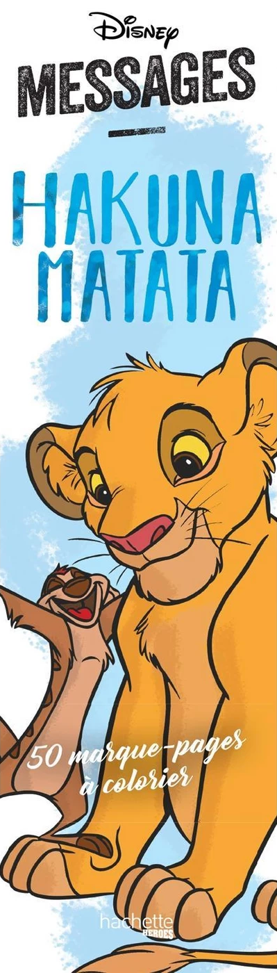 Французька розмальовка-закладка "Hakuna Matata" від Disney