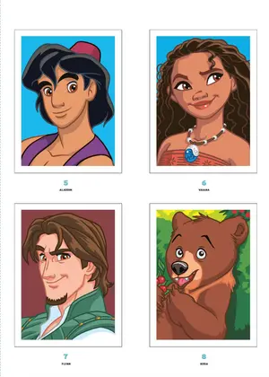 Французька розмальовка "Grands classiques Spécial Portraits" від Disney
