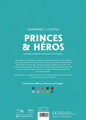 Французька розмальовка "Princes et Héros" від Disney