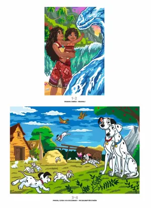 Польська розмальовка "Rodzinne portrety" від Disney