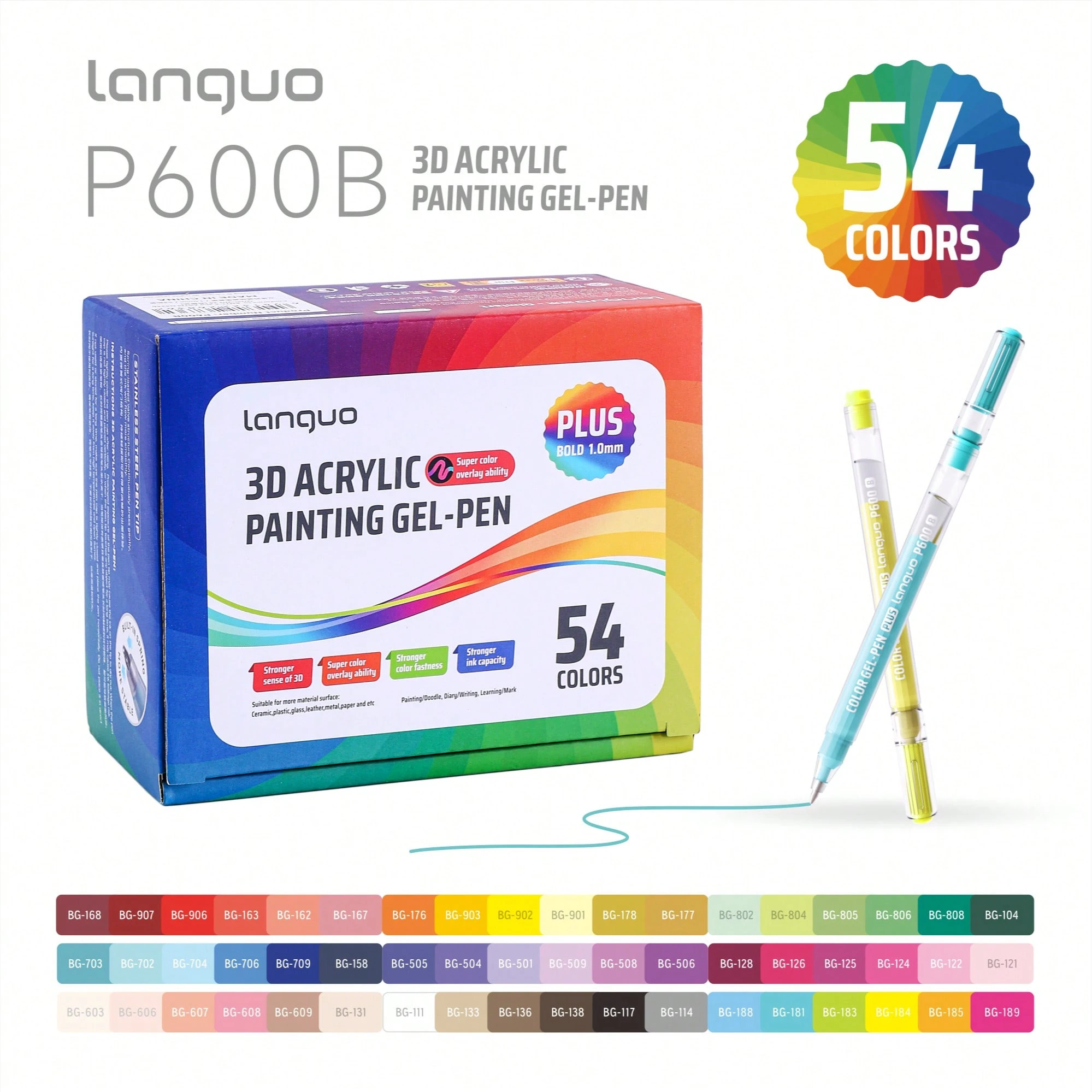 Гелеві ручки Languo plus (54 шт.)