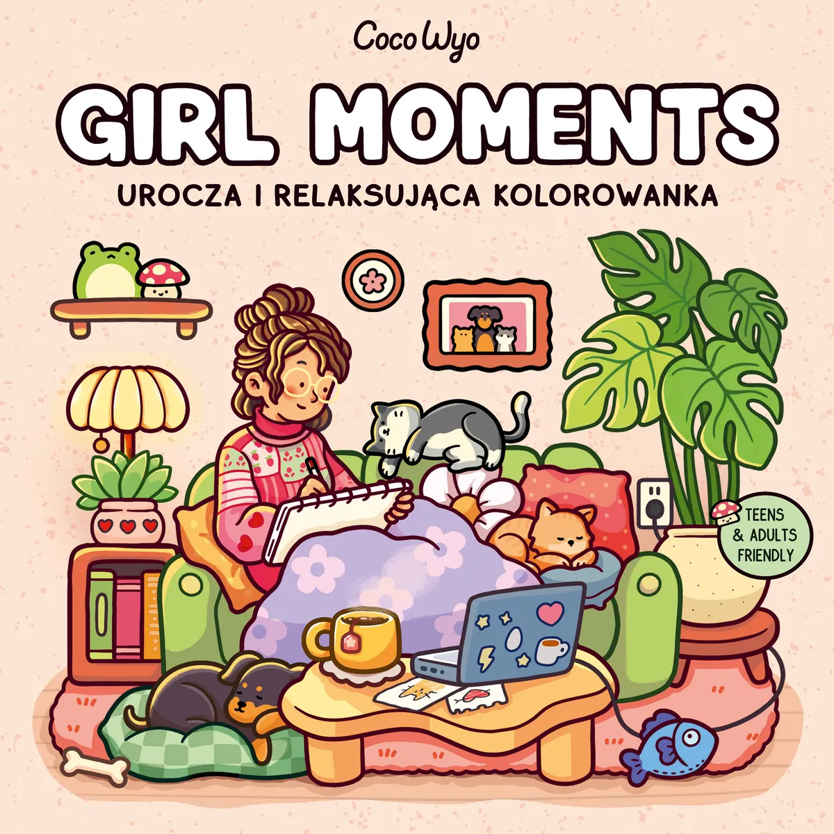 Girl Moments. Urocza i relaksująca kolorowanka