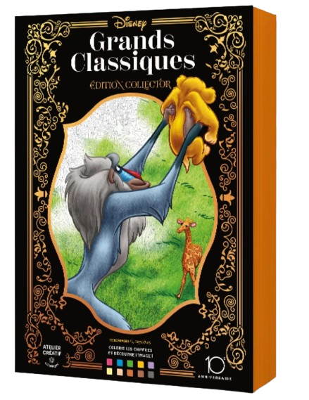 Колекційна Французька розмальовка "Grands classiques Tome 1" від Disney