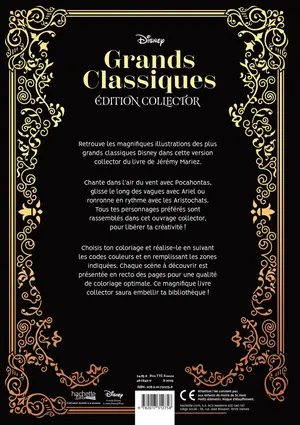 Колекційна Французька розмальовка "Grands classiques Tome 1" від Disney